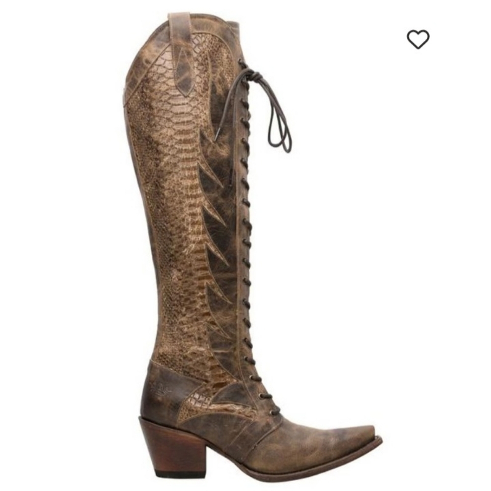 Junk Gypsy, Lane Trail Boss, Tall Lace-Up Boots, New, Brown 6.5